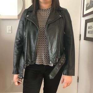 Madewell oversized leather jacket Clearance